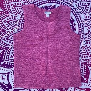 Rafael Y2K Pink Textured Sleeveless Top